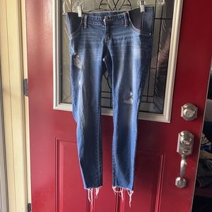 Maternity ripped jeans
